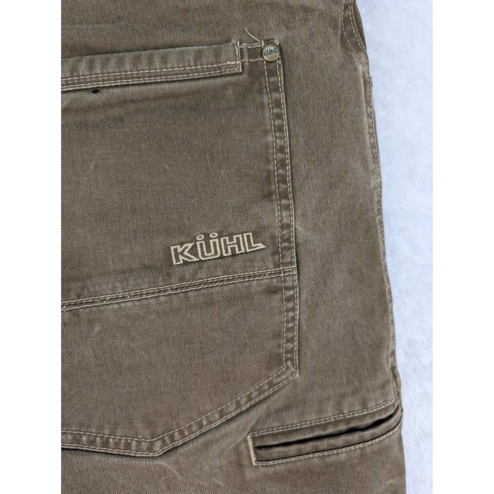 Kuhl Hot Rydr Pants Men's 36x30 Flannel Lined Brown Vintage Patina Dye Work 5113 - Picture 12 of 16